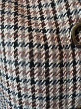 Load image into Gallery viewer, Brown and black houndstooth spring coat/blazer