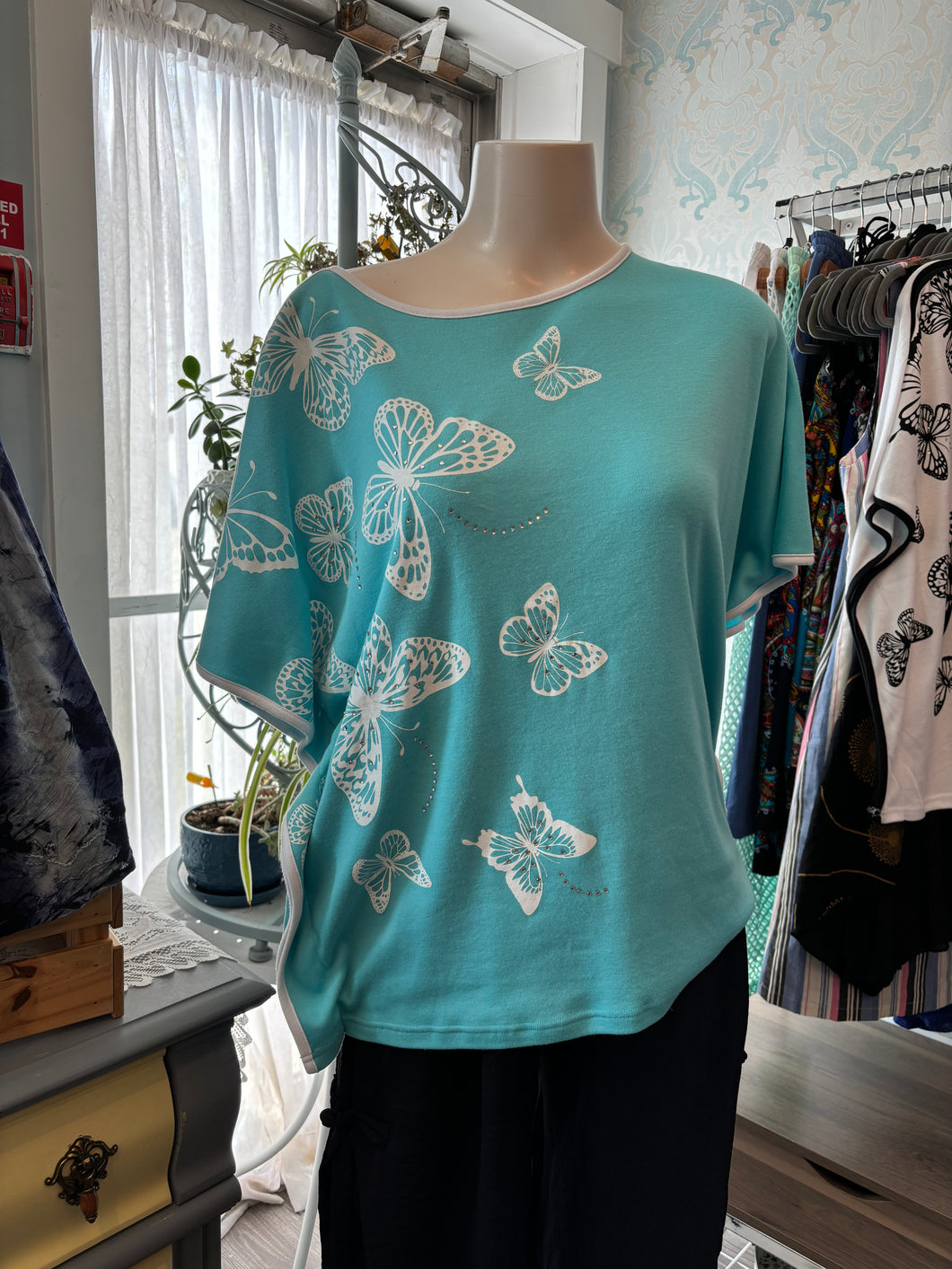 Butterfly Top with Rhinestones (Clearance Final Sale)